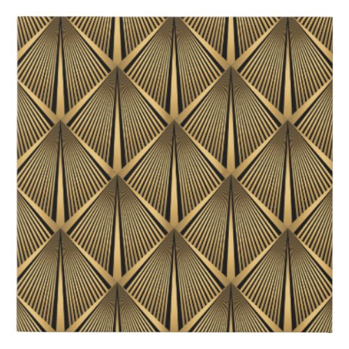 Art Deco Gold Luxury Pattern Faux Canvas Print