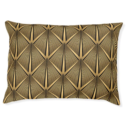 Art Deco Gold Luxury Pattern Pet Bed