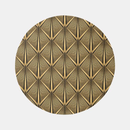 Art Deco Gold Luxury Pattern Rug