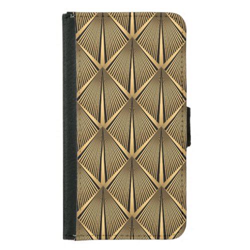 Art Deco Gold Luxury Pattern Samsung Galaxy S5 Wallet Case