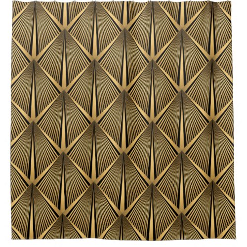 Art Deco Gold Luxury Pattern Shower Curtain