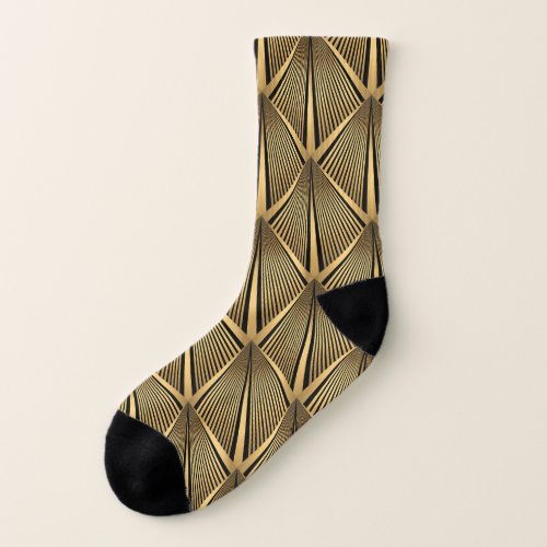 Art Deco Gold Luxury Pattern Socks
