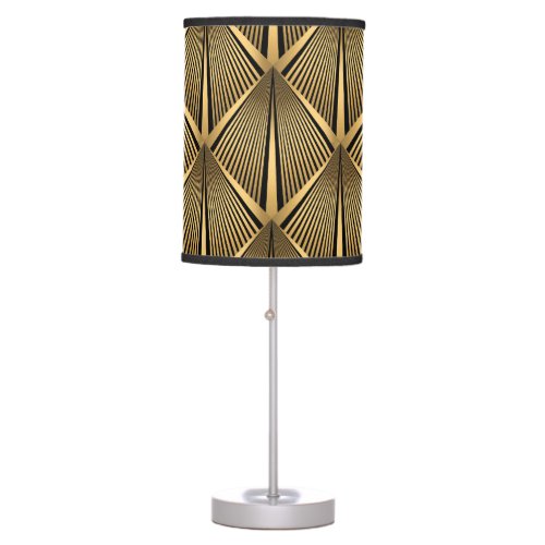 Art Deco Gold Luxury Pattern Table Lamp