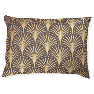 Art Deco Gold: Minimalistic Geometric Luxury Pet Bed