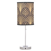Art Deco Gold: Minimalistic Geometric Luxury Table Lamp (Back)