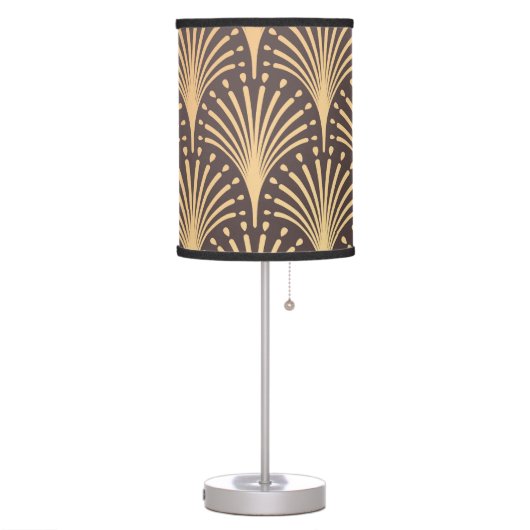 Art Deco Gold: Minimalistic Geometric Luxury Table Lamp (Left)
