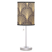 Art Deco Gold: Minimalistic Geometric Luxury Table Lamp (Right)
