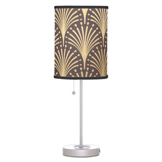 Art Deco Gold: Minimalistic Geometric Luxury Table Lamp (Right)