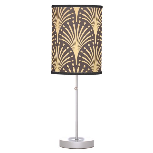 Art Deco Gold: Minimalistic Geometric Luxury Table Lamp (Front)