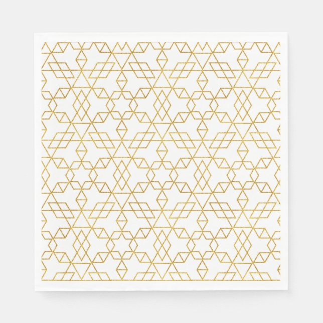 Art Deco Gold Paper Napkins (Front)