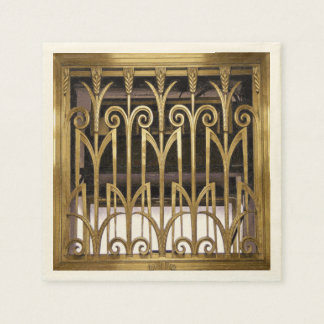 Art Deco Gold Paper Napkins