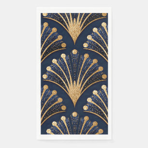 Art Deco Gold Pattern Paper Guest Towels
