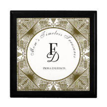 Art Deco Gold Personalized Keepsake