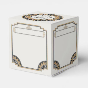 Art Deco Gold Posh Wedding Favor Box