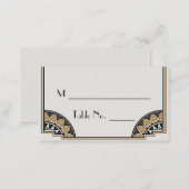 Art Deco Gold Posh Wedding Place Cards (Front/Back)