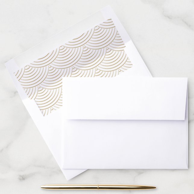 Art Deco Gold String Lights A7 Envelope Liners (Desk)