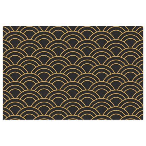 ART DECO GOLD WAVE PATTERN TISSUE PAPER