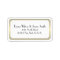 Art Deco Gold White Address Labels
