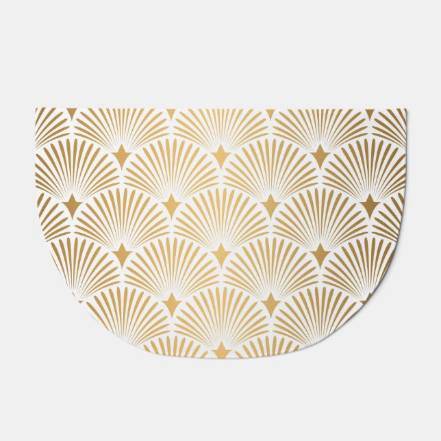 Art Deco: Gold-White Elegance. Doormat (Front)