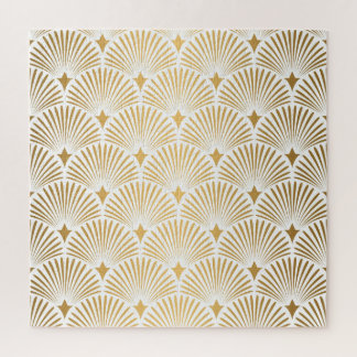 Art Deco: Gold-White Elegance. Jigsaw Puzzle