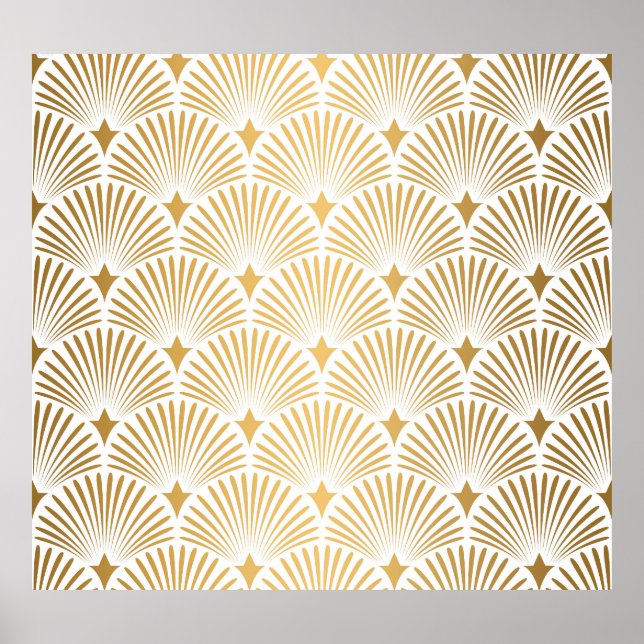 Art Deco: Gold-White Elegance. Poster (Front)