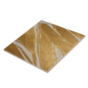 Art Deco Gold White Vintage Modern Collection Ceramic Tile