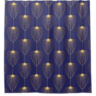 Art Deco golden floral: elegant. Shower Curtain