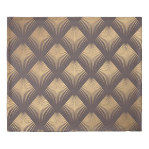 Art Deco Golden: Minimalistic Seamless Duvet Cover