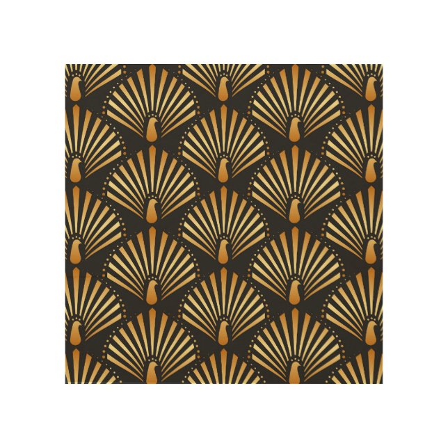 Art deco golden peacock pattern (Front)