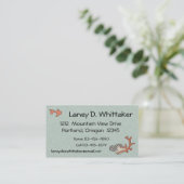 Art Deco Goldfish Business Cards (Standing Front)