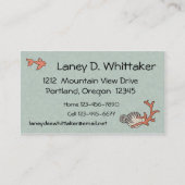 Art Deco Goldfish Business Cards (Front)