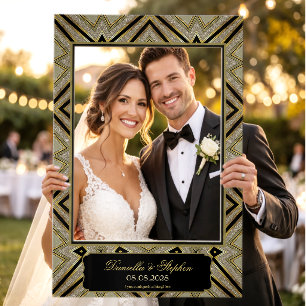 Art Deco Goldy Wedding Special Event Selfie Frame