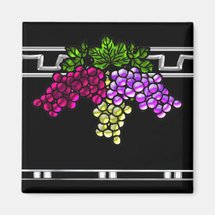 Art Deco Grapes Magnet