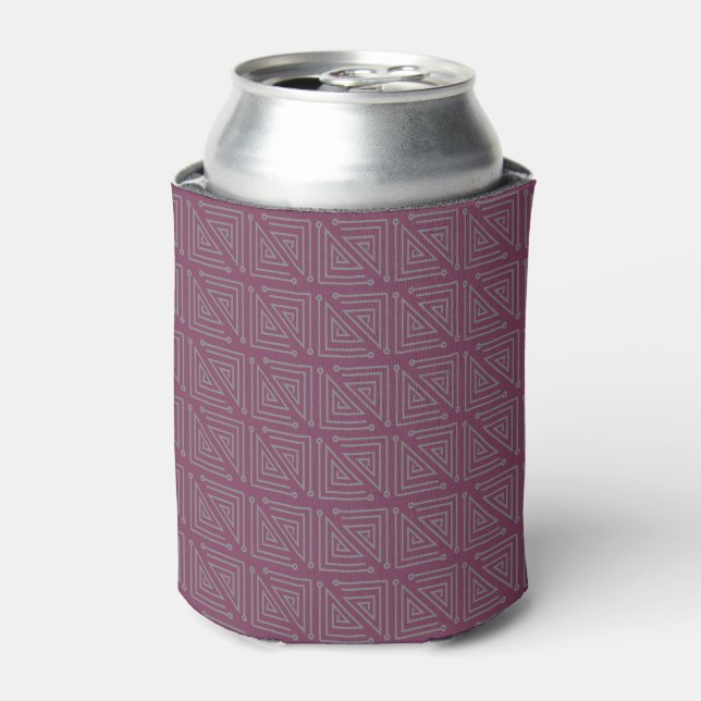 Art Deco Gray Maze Can Cooler (Can Front)