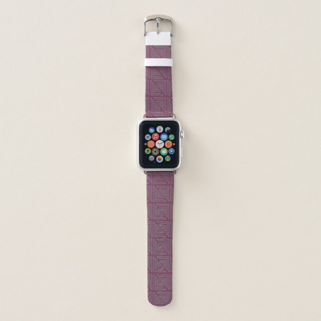 Art Deco Gray Mazes Apple Watch Band (Front)