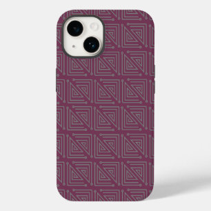 Art Deco Gray Mazes Case-Mate iPhone 14 Case