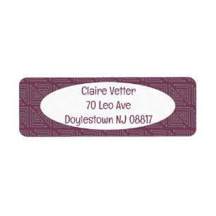 Art Deco Gray Mazes Label