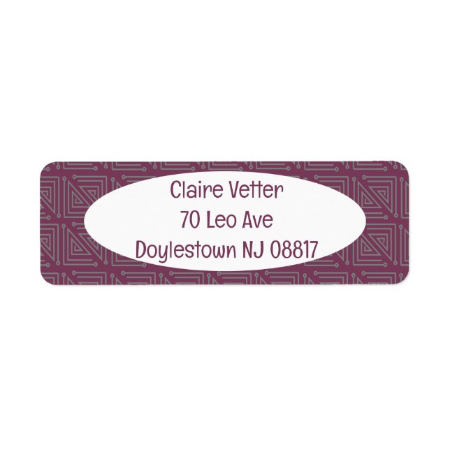 Art Deco Gray Mazes Label (Front)