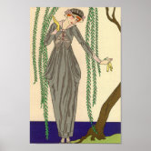 Vintage 1900s Underwear Fashion Illustration Poster