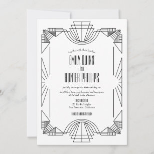 Monogram Navy blue Laser Cut Wedding Invitation Great Gatsby style inv –  DokkiDesign