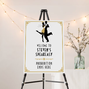 Art Deco/Great Gatsby Birthday Party Welcome Sign