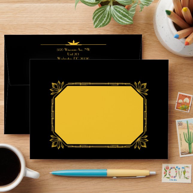 Art Deco Great Gatsby Mailing Envelopes (Desk)