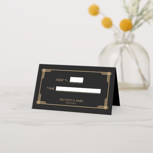Art Deco Great Gatsby Number Place Cards