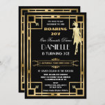 Art Deco Great Gatsby Roaring 20s 30th Birthday Invitation<br><div class="desc">Personalize this vintage art deco Great Gatsby roaring 20s theme 30th birthday invitation easily and quickly, simply press the customize it button to further re-arrange and format the style and placement of the text.  Featuring a chic art deco frame and black, white and gold color scheme. Matching items available in...</div>