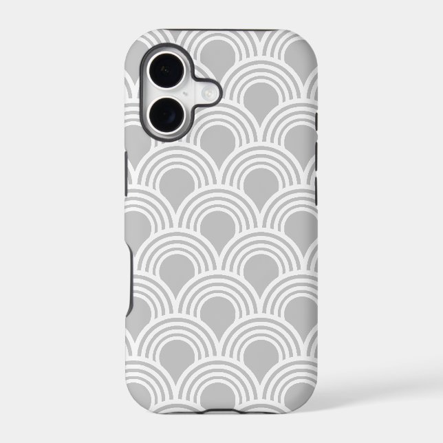 Art Deco Great Gatsby Style Mod Shell Pattern Iphone Case (Back)