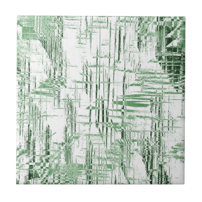 Art Deco Green Ceramic Tile (Front)