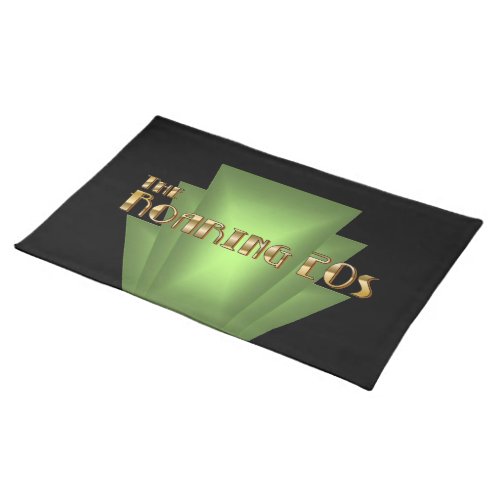 Art Deco Green Cloth Placemat