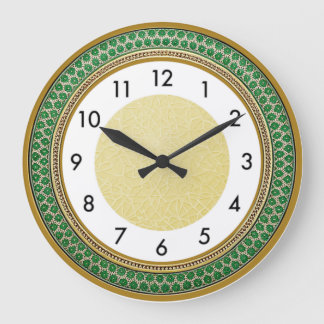 Art Deco Green Large Clock