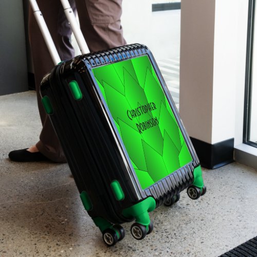 Art Deco Green Scales Design Luggage