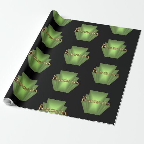 Art Deco Green Wrapping Paper